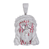 Jesus 60mm Moissanite Pendant - 925 Sterling Silver